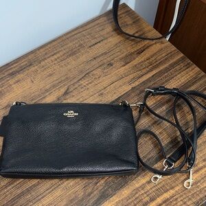 Coach Black Pebbled Leather Crossbody Bag
